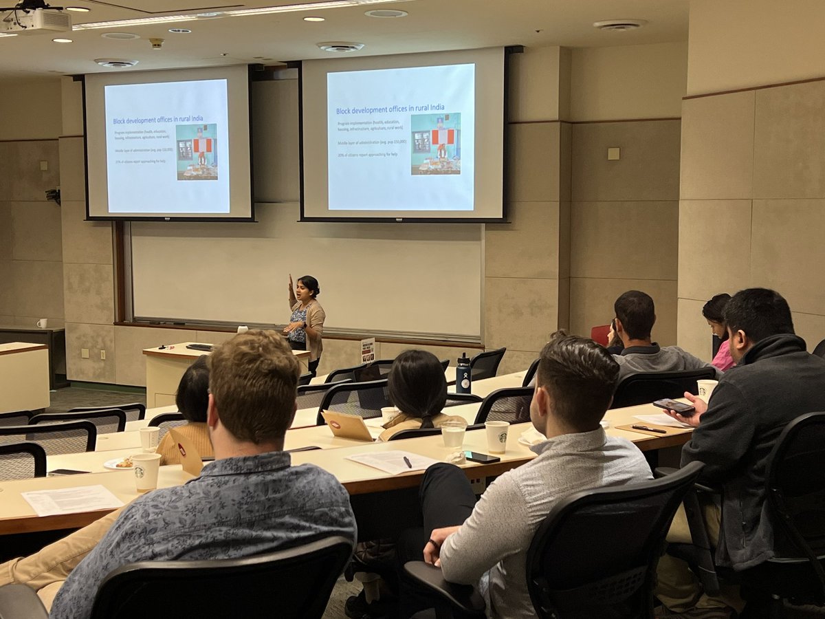 EdHeadington's tweet photo. Dr. #TanuKumar, one of our beloved #CGU professors, is presenting at #SoCalPIPE on “Democratizing Bureaucracy: Citizen Voice and Local Government Responsiveness in Rural #India.”
#politicalscience #Claremont .@cgunews .@tanu_kumar1 https://t.co/kkSooFmFyl
