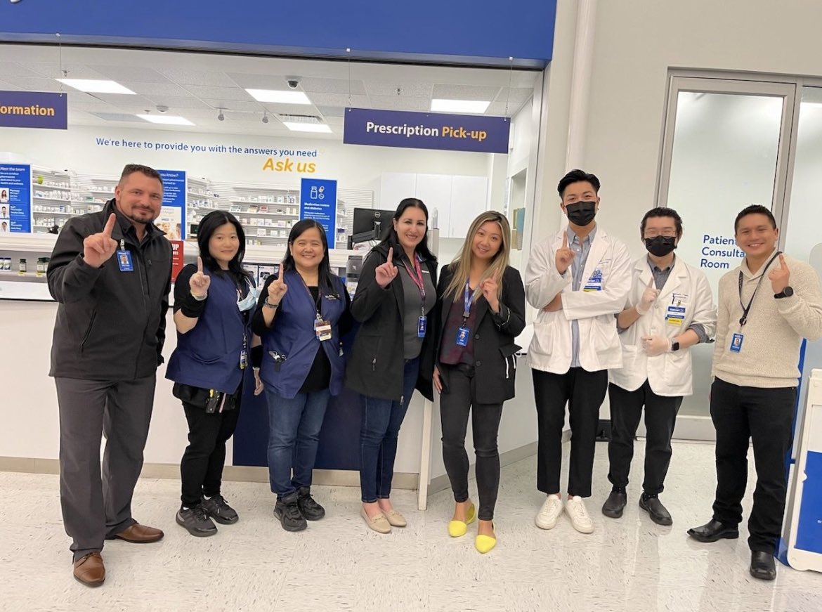 📸Check out the pharmacy team at Walmart 3652 in Richmond celebrating Pharmacy Appreciation Month. Got a great team photo? Share it with us at communications@bcpharmacy.ca for a chance to be featured in our March posts and emails! #TeamSpotlight #Pam2024 @WalmartCanada