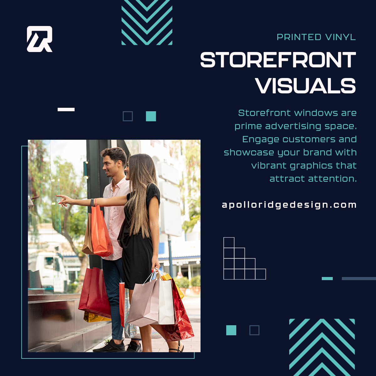 Create a visually stunning display that reflects your brand, showcases your products, and entices customers to step inside with simple or custom created vinyl graphics >>> 708.792.3232

#signage #vinyl #storefront #customers #branding #advertising #printmaterials #installation
