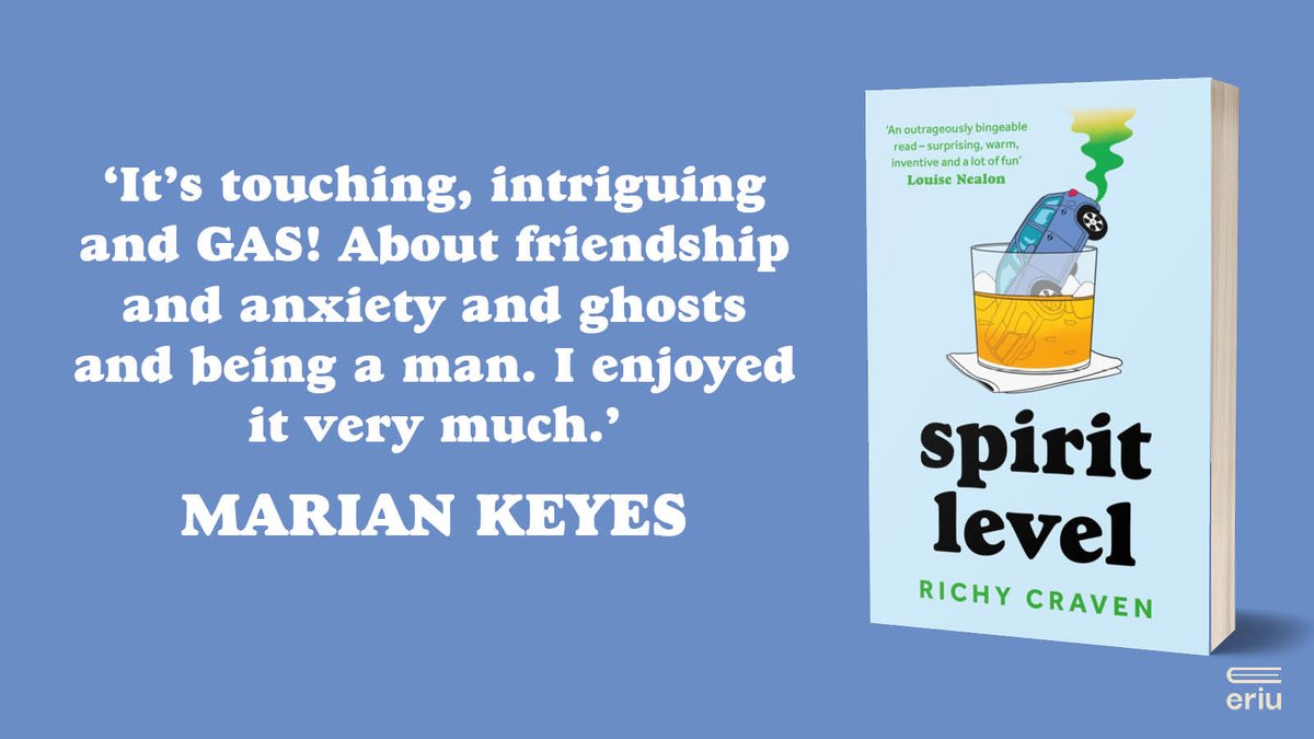 Signing off for the weekend with this absolute stunner of an endorsement from the great @MarianKeyes for @RichyCraven's debut novel, #SpiritLevel. Couldn't have asked for more!
