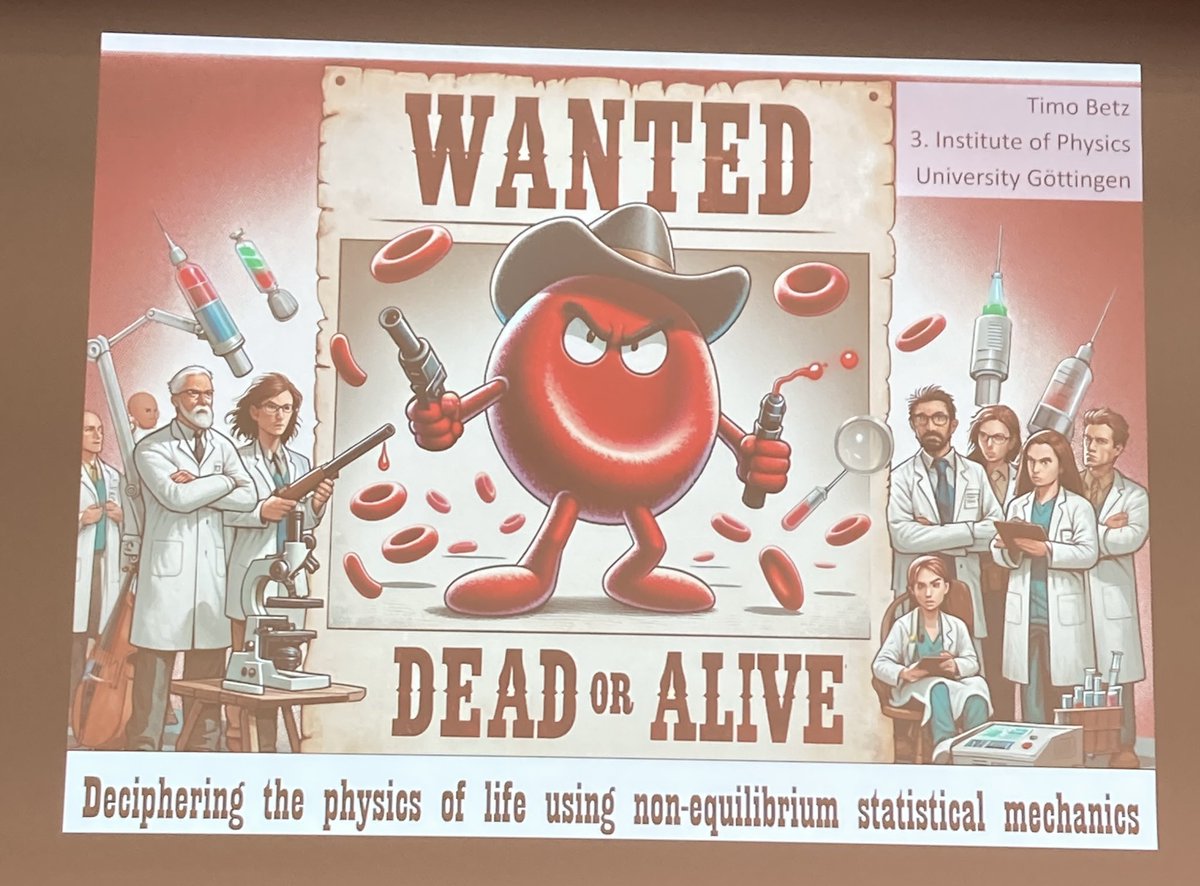 Benedikt Sabass (@benediktsabass) on Twitter photo How to distinguish living matter from matter at equilibrium? 
Inspiring closing talk of the DPG Spring Meeting by Timo Betz <a href="/BetzLab/">BetzLab</a> How to distinguish living matter from matter at equilibrium? 
Inspiring closing talk of the DPG Spring Meeting by Timo Betz <a href="/BetzLab/">BetzLab</a>