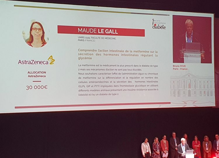 Merci beaucoup à la <a href="/SFDiabete/">SFDiabète</a>  et <a href="/AstraZeneca/">AstraZeneca</a>  pour le financement de ce projet sur le rôle de la #metformine sur l’intestin.
Un projet qui sera réalisé en collaboration avec <a href="/clairecarette/">claire kishi carette</a>  et Etienne Larger.
Rendez vous au congres de la SFD 2025 pour les premiers résultats