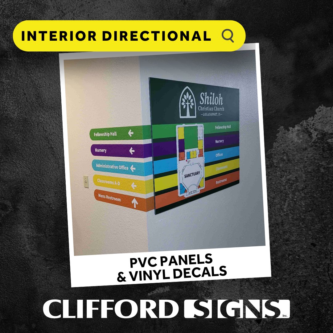 Guiding your way seamlessly with our #DirectionalSign Solutions. 🔍 Explore endless possibilities with our #MixedMedia approach featuring #vinyldecals and PVC panels! ✨ #kokomo #signshop #church

📸 : Shiloh Christian Church