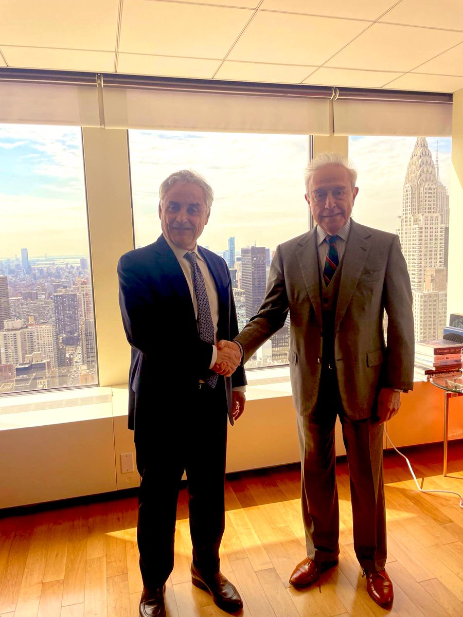 Met today with newly appointed 🇲🇽PR to the UN @HVasconcelos_ & had a fruitful exchange on Italy-Mexico cooperation within the 🇺🇳 system to address the current global issues 🌎 Looking forward to working together also within #UfC group to reform the #SC 🤝