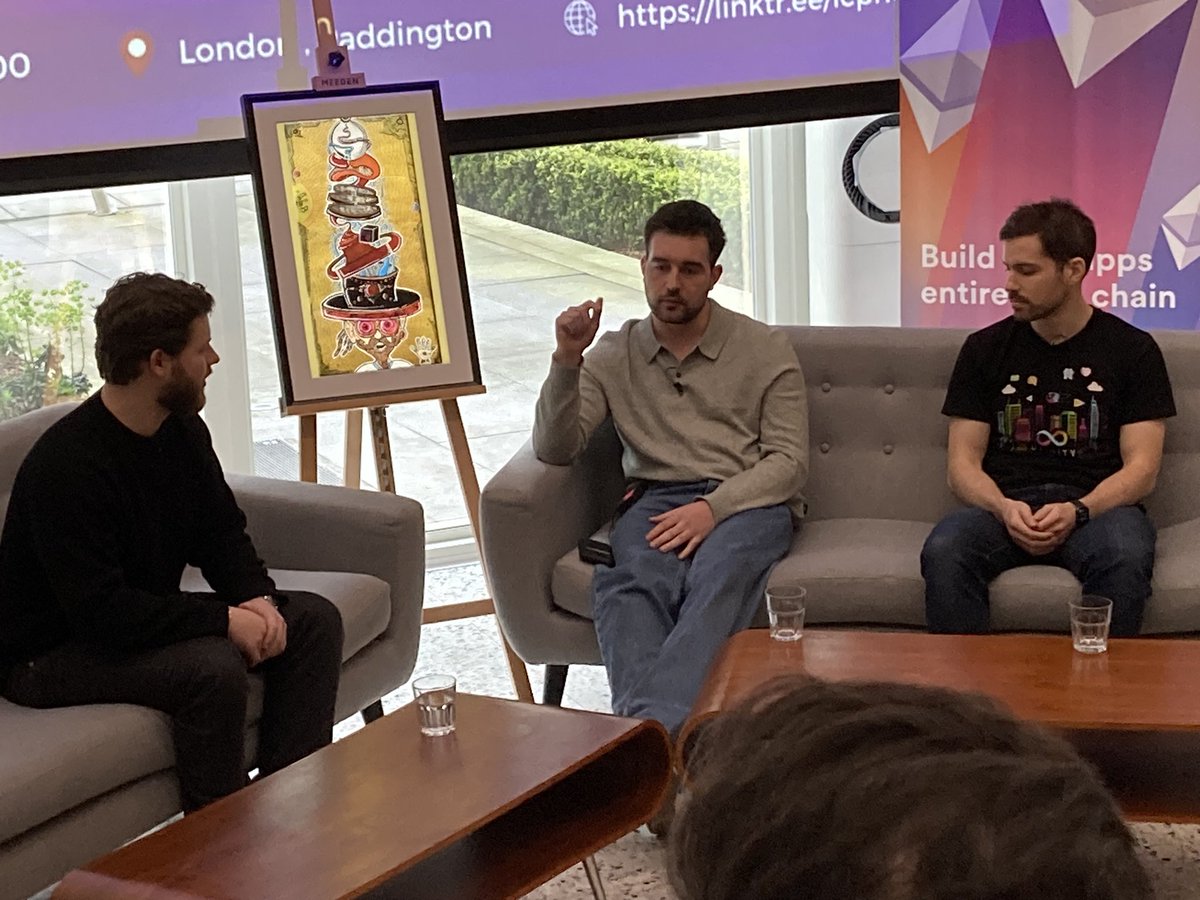 Really proud moment!

One of our community members submitted art to a community platform $TAGGR, showcased IRL at the new @icphub_UK event for the community to enjoy!

Well done <a href="/stefanb_art/">StefanB ∞</a> 😃

#ICP $ICP