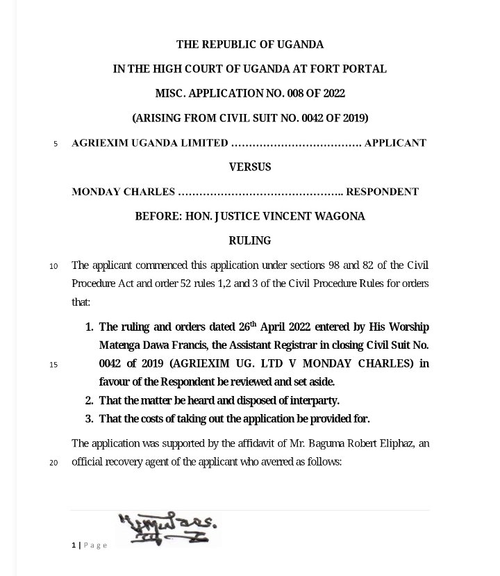 Lawpointuganda's tweet photo. Today, ✍️the High Court has reiterated the position of the law that a suit in the names of a wrong plaintiff is a nullity. “The law is now settled, a suit in the names of a wrong plaintiff or defendant cannot be cured by amendment"👇 Case Link:https://t.co/A5e1M9lDkK https://t.co/TMGyKZFIHo