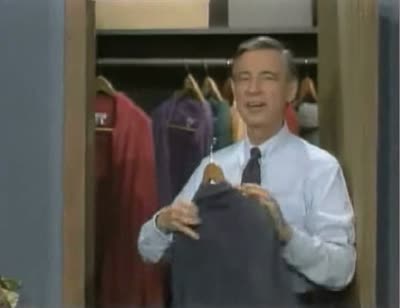 dieworkwear's tweet image. Me at 6 years old, watching Mister Rogers' Neighborhood: "Noo, Mister Rogers, don't hang your cardigans, they'll stretch out."