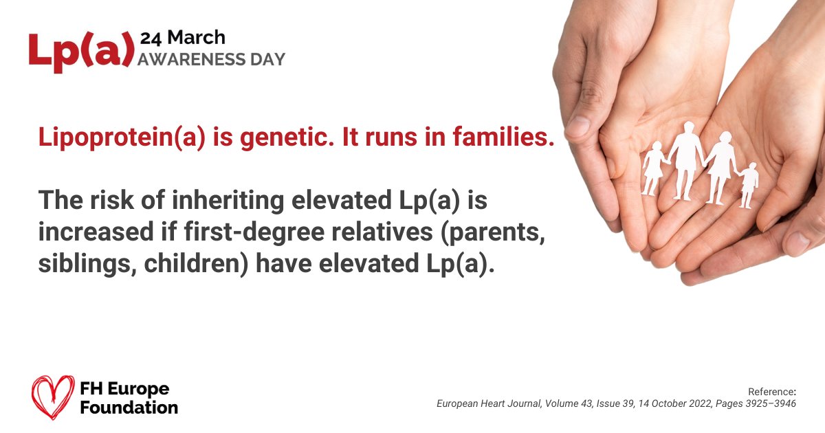 Today is #LpaAwarenessDay❗️❤️ Croí & its patient network, HSVI, as members of @fhpatienteurope, are supporting their campaign to raise awareness of inherited high cholesterol. If you are aware that you have Lp(a), Contact Croí Connects, by calling 091 544310.