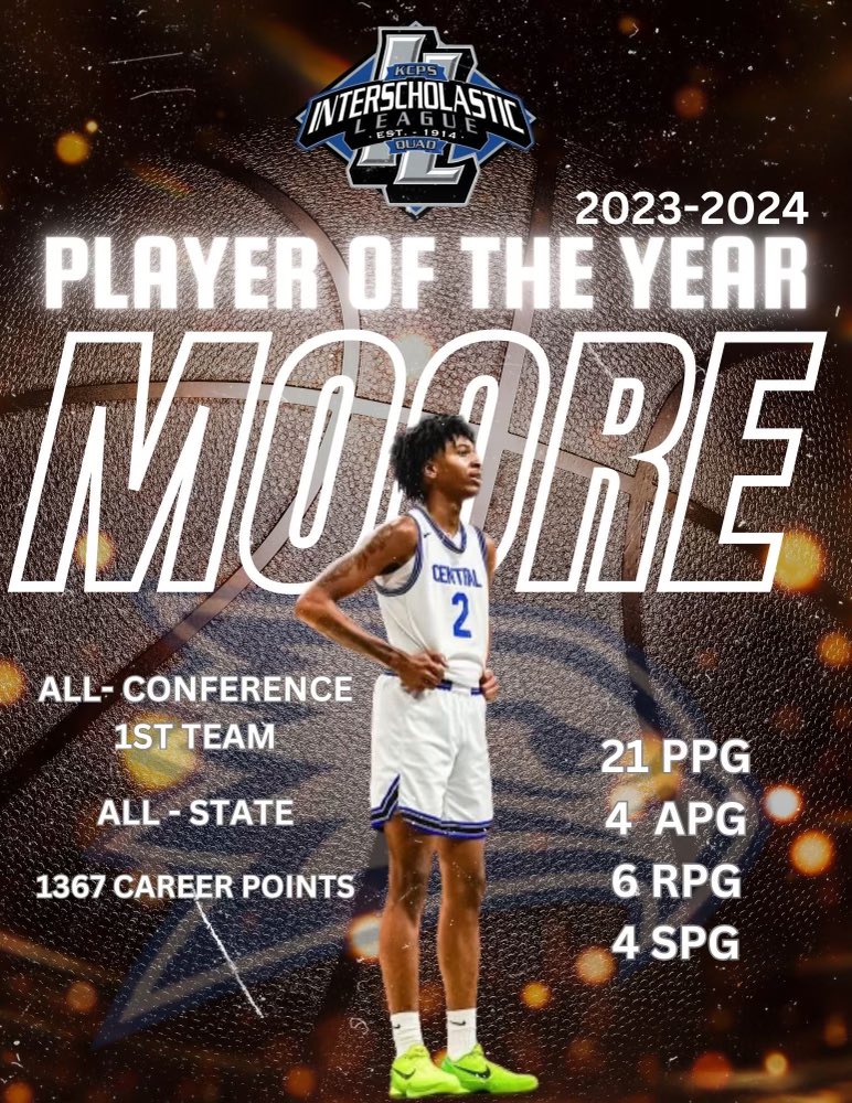 CONGRATULATIONS, Brandon Moore your INTERSCHOLASTIC LEAGUE “PLAYER OF THE YEAR”!!! #LeaveALegacy #WeFlyTogether🦅