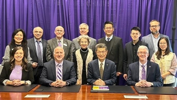 Honored to welcome Joseph Hsu, Chairman/CEO of ABC-ATEC Electronics Group, back to <a href="/KState/">K-State</a> to announce new microelectronics research collaboration and explore options for locating a precision manufacturing facility in Kansas. 
<a href="/KStateEngg/">K-State Engineering</a> <a href="/MHKChamber/">Manhattan Area Chamber of Commerce - Manhattan, KS</a> <a href="/KStateIP/">K-State Innovation Partners</a> <a href="/KansasCommerce/">Kansas Department of Commerce</a>