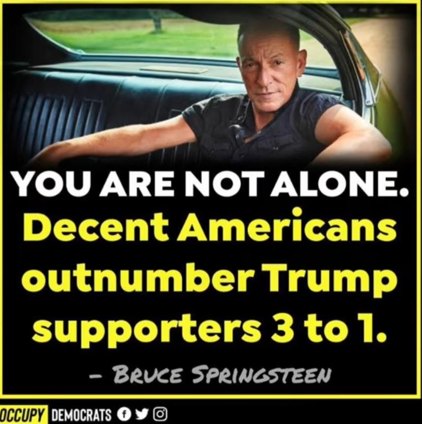 I agree with Bruce Springsteen? Do you?