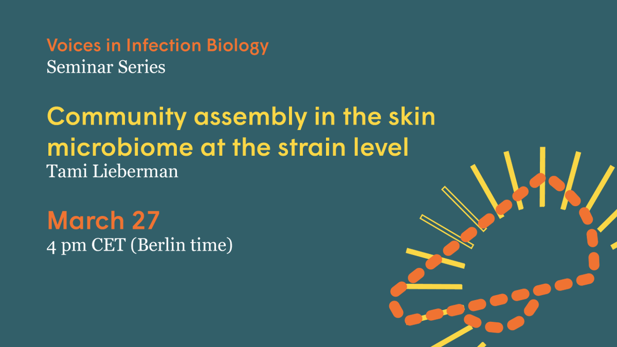 📢 Voices in Infection Biology Next up in our seminar series is Tami Lieberman @conTaminatedsci from @MIT, kindly hosted by Felix Key @fm_key. 🗓️ Wednesday, March 27 🕓 4 pm CET (Berlin time) Registration and abstract: mpiib-berlin.mpg.de/events/37237/2…