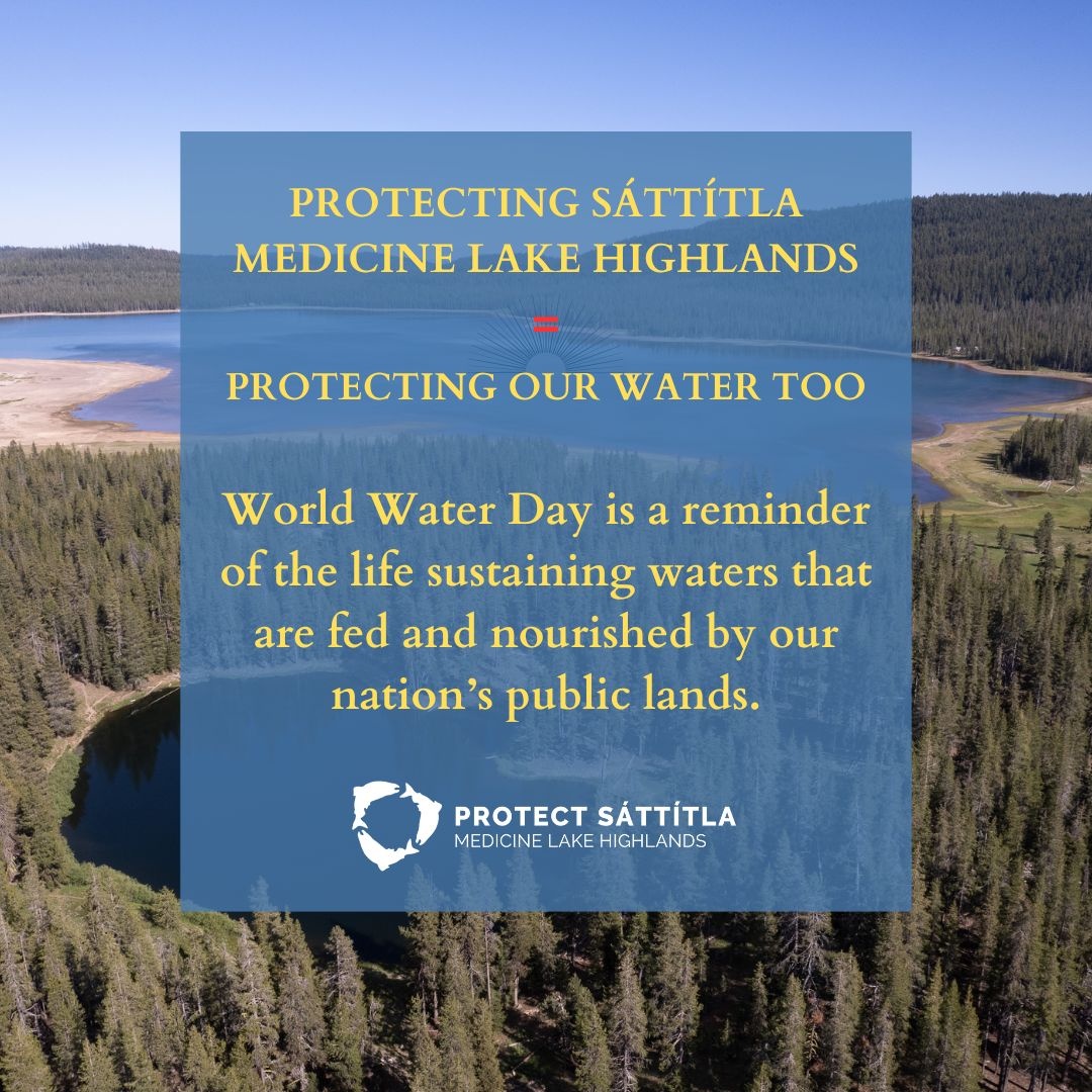 Join the Pit River Nation on #WorldWaterDay in the fight to protect Sáttítla as a national monument and conserve pure water for millions of Californians. Sign the petition today!

✍️: protectmedicinelakehighlands.org/take-action 

#ProtectMedicineLakeHighlands #ProtectSáttítla #MonumentsForAll