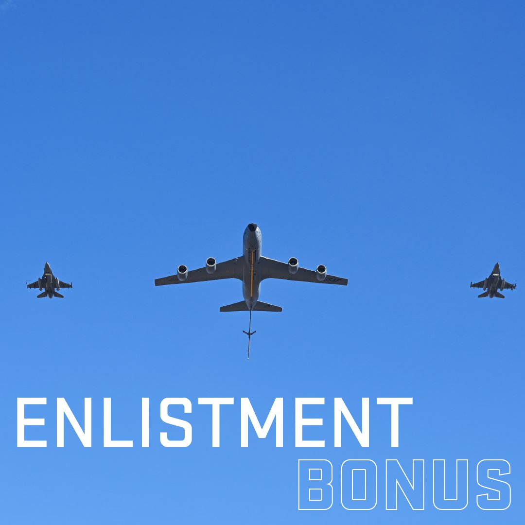 Stop scrolling and start applying in order to be eligible for an enlistment bonus. Visit the @AirNatlGuard for more info. 💰