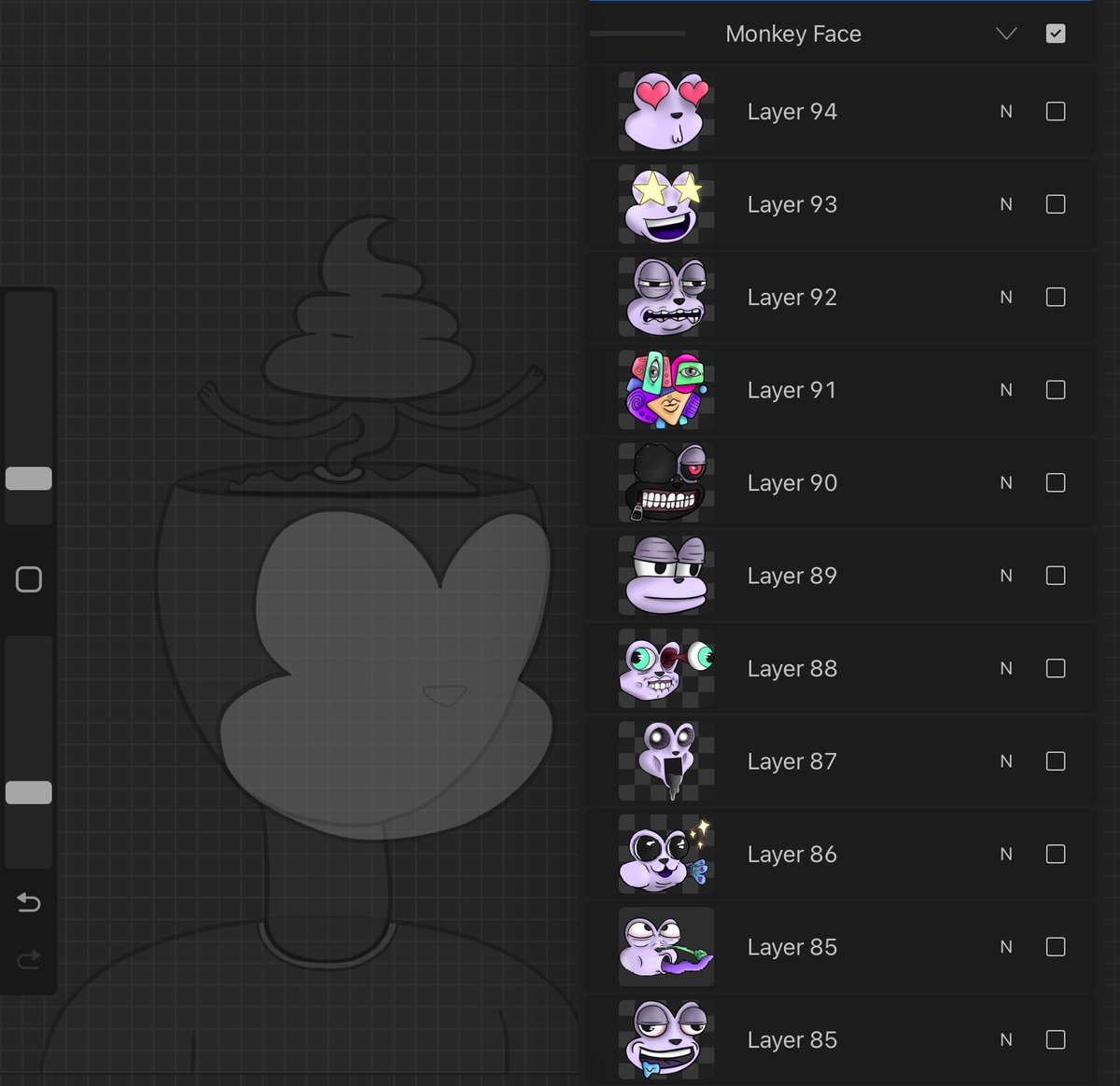 11 Faces made!

9 more to go
then i start the Poo Traits

wen mint?

WEN POO?