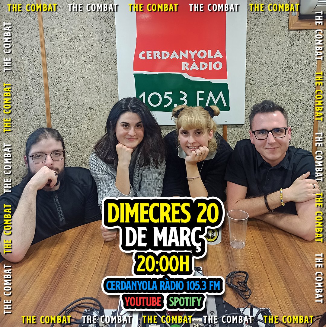 😅En el divuitè programa de la temporada rebrem la visita de Cia. Marushkas ; per presentar-nos 'Dèjá Vu'.  Amb les integrants del grup artístic tractarem el tema de l'estètica, tan i tan important en aquesta peça teatral 🥹

#TheCombatRadio #temporada4 #teatre #marushkas