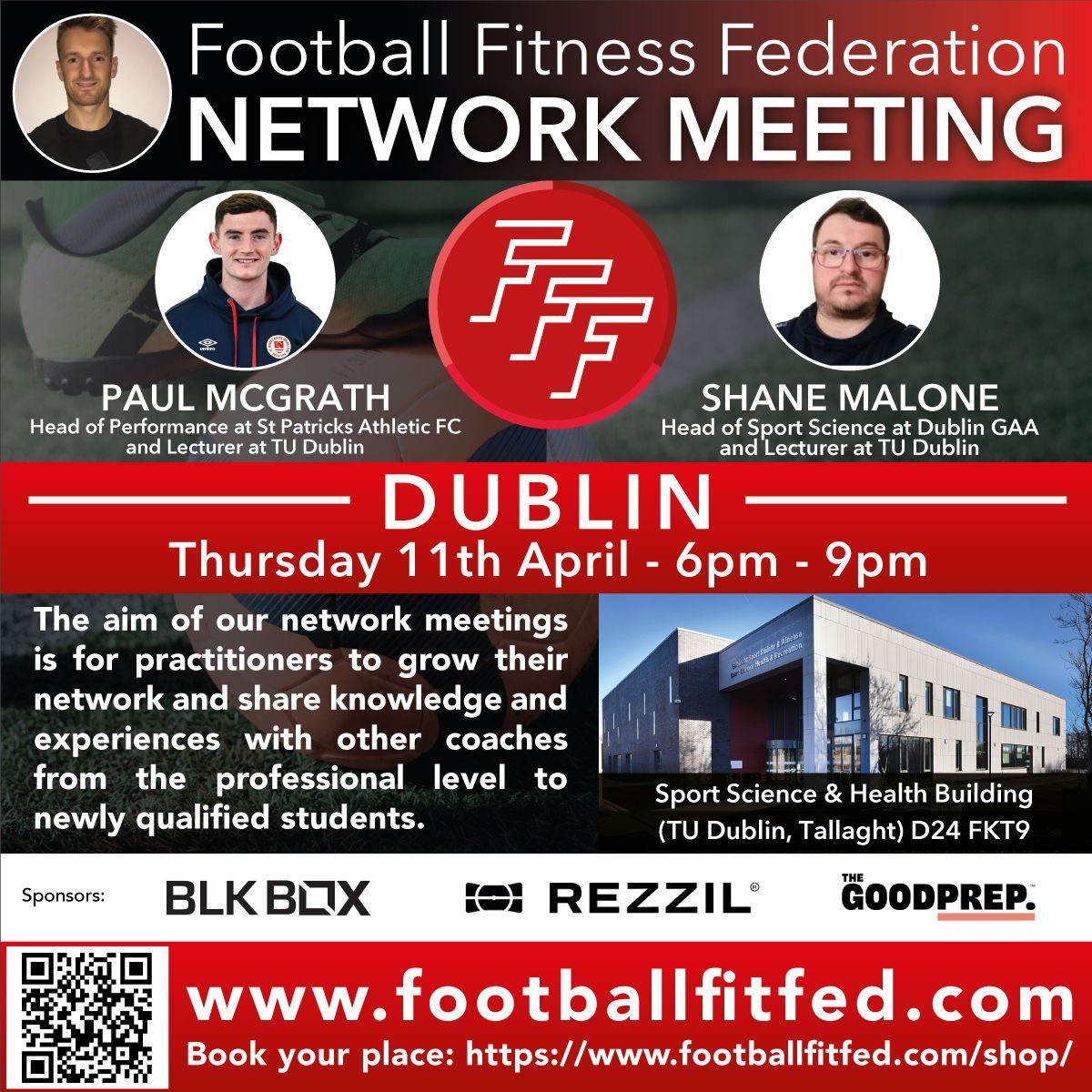 FootballFitFed's tweet image. Dublin #networkingevent 🇮🇪 

Join us on Thurs 11th April from 6-9pm to network &amp;amp; watch presentations from @paulmcgrath_ &amp;amp; @ShaneMalonePhD

Early Bird ends next week‼️

Confirm your place👉 buff.ly/40t2Txm

@irishscnetwork @DeasunO @SDMperformance
