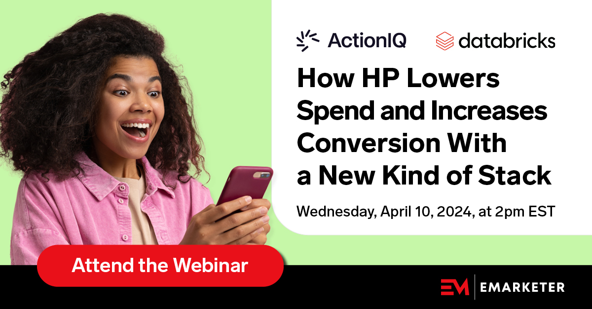 Those in the advertising industry, like technology brand HP, have gotten serious about going cookie-free. In fact, HP found a way to operationalize first-party data to not only acquire new customers, but also enhance their journey across the life cycle. Join us for an EMARKETER…