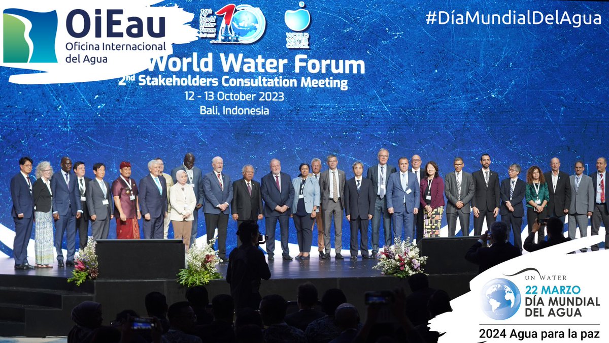 Gestión eficiente y equitativa del #agua para promover la #paz ➡️ @OI_Eau y @INBO_RIOB se movilizan para el #FMA10, plataforma crucial para que las partes interesadas en el mundo del agua hagan frente a los apremiantes desafíos del #CC #DíaMundialdelAgua ow.ly/EGV650QZtak