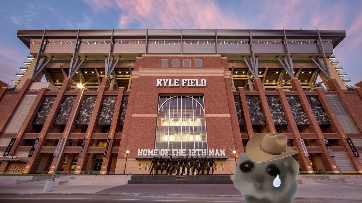 Me listening to George Strait on the steps outside of Kyle Field because they’re the only seats I could afford