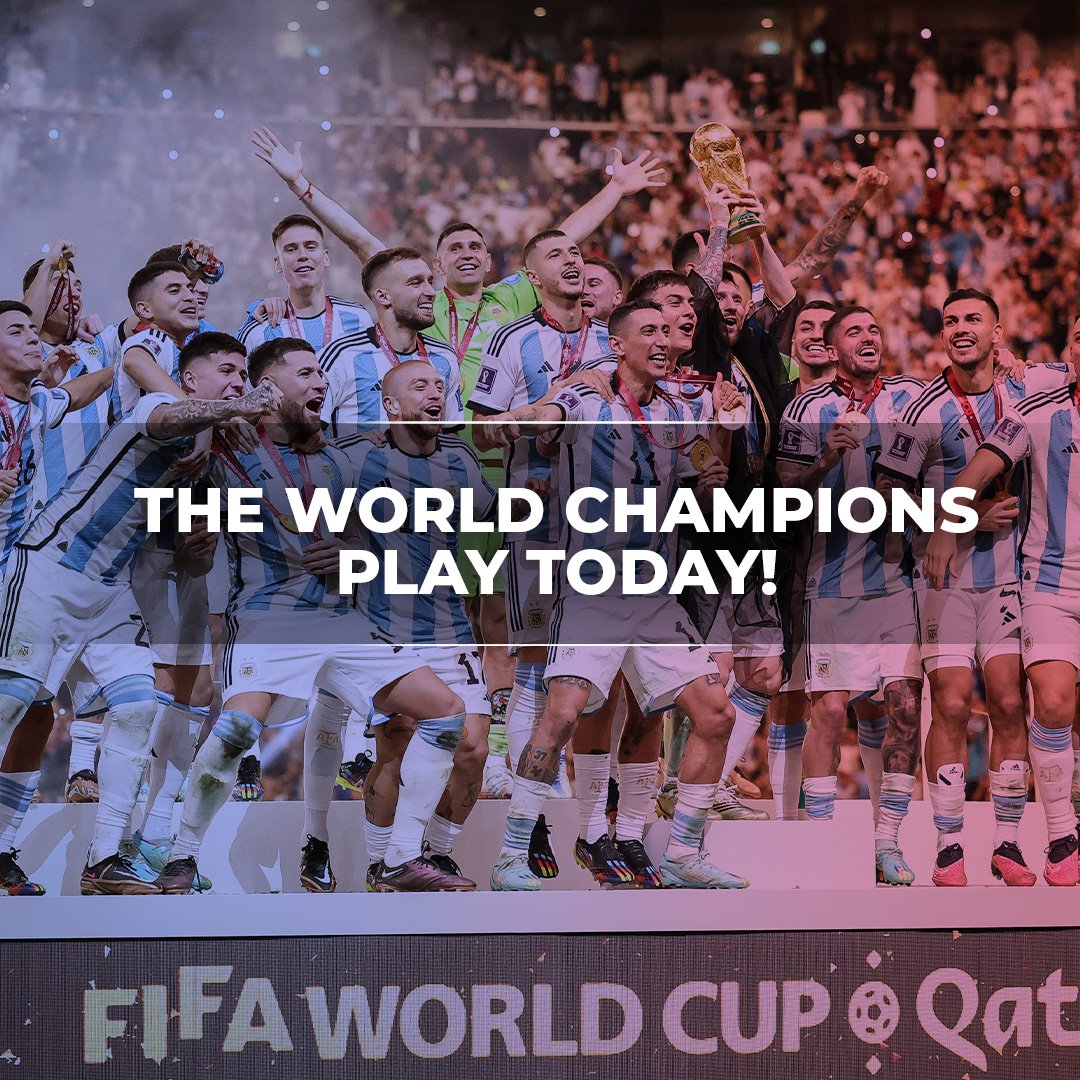 MetaLantisOK's tweet photo. Today is game day for the Champions! ⭐️

ARGENTINA 🇦🇷 VS EL SALVADOR 🇸🇻

The National Team is playing the first friendly games of the year, to prepare for Copa Americs 2024. There are a few new faces in the team 😎

Who would you like to see on the field today?

Comment below 👇

#argentinanationalteam2024 #nationalteam #roster #argentina #argentinasoccerteam #argentinafootballteam #worldchampions