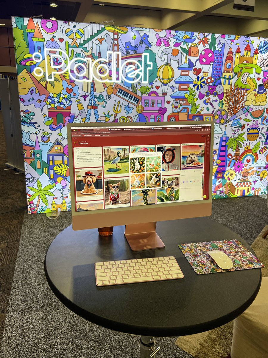 MsYorksClass's tweet photo. Every time I open my @padlet acct, I get a smile on my face. 😁 Such a user-friendly environment for both Ts and Ss! So many ways to collaborate, so many export options, … and now, generative image AI! They’ve also got stellar how-to support video playlists! #SpringCUE #NotAtCUE https://t.co/EYAF7DjYsj