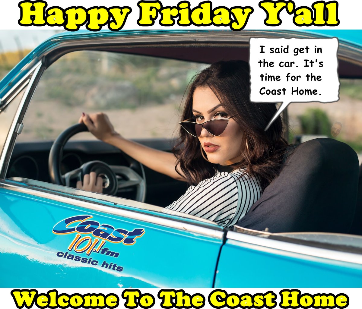 Happy Friday. Get in, buckle up & crank it up. Welcome to the Coast Home for the weekend with @tonyangelo59