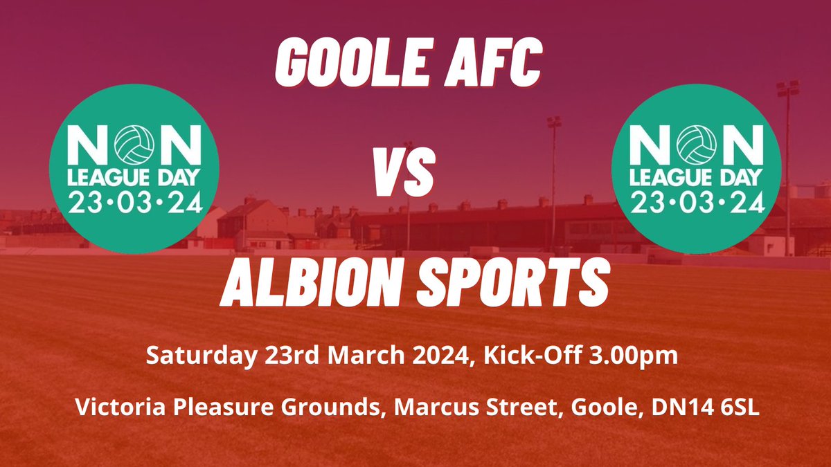 GooleAFC's tweet photo. It’s @nonleaguedayuk tomorrow and for our home game against @AlbionSportsAFC, admission will be PAY WHAT YOU WANT, no minimum charge, just turn up at the turnstiles and pay whatever you like, so come along and join us for an entertaining afternoon of football. https://t.co/efKYitv0zK