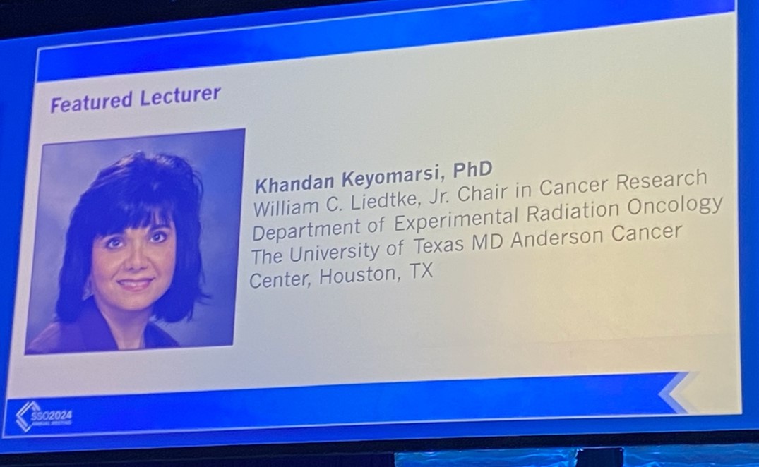 SocSurgOnc's tweet photo. #SSO2024 John Wayne Clinical Research Lecture

Phenomenal talk by @kandymarsy. "Targeting the Cell Cycle Machinery in Cancer- From Bench to the Clinic and Back”

Epitome of impactful translational research that is changing standard of care in treatment of sarcoma &amp; breast cancer. https://t.co/bycIBc1oxY