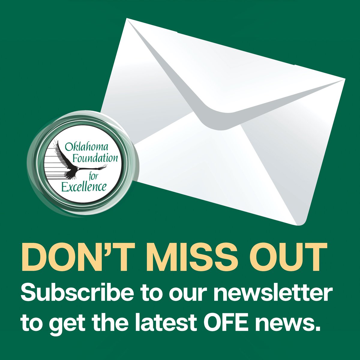 Want to learn more about how the Oklahoma Foundation for Excellence recognizes and encourages academic excellence in Oklahoma’s public schools? Sign up to get the latest news delivered straight to your inbox. To subscribe, visit ow.ly/98vr50QZTIL #oklaed