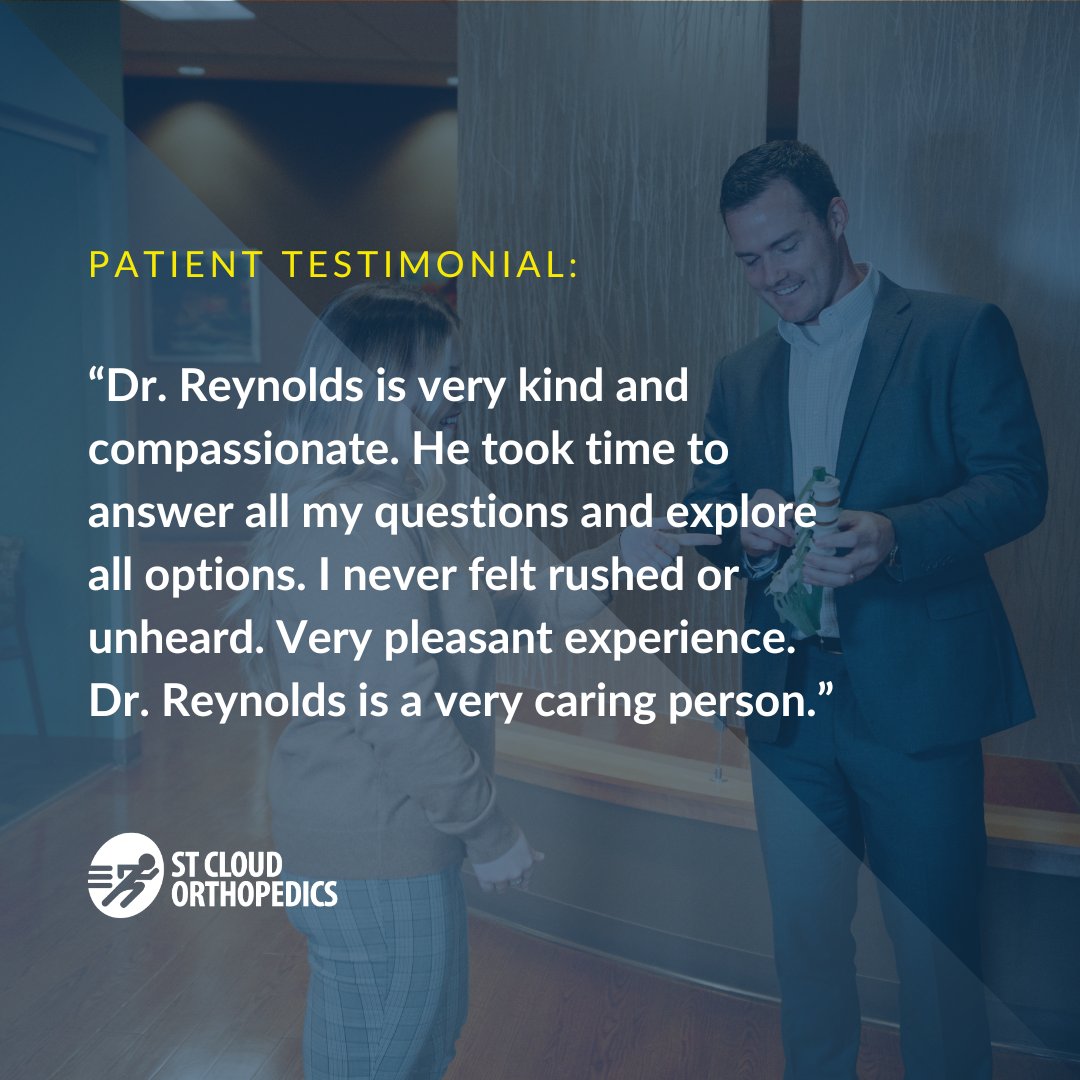 At St. Cloud Orthopedics, exceptional care isn't just a promise—it's our commitment to you.  

#ChooseSCO #StCloudOrthopedics #LiveBetter