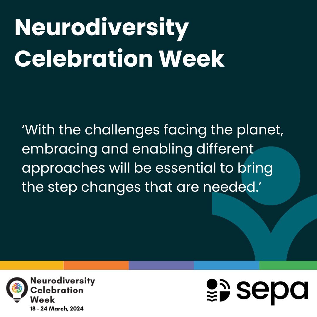 #NeurodiversityCelebrationWeek has been an opportunity for us to hear from staff on the benefits of having a diverse workforce. We love this quote highlighting how important it is to enable colleagues to be change leaders in the environmental sector. #NCWeek @NCWeek