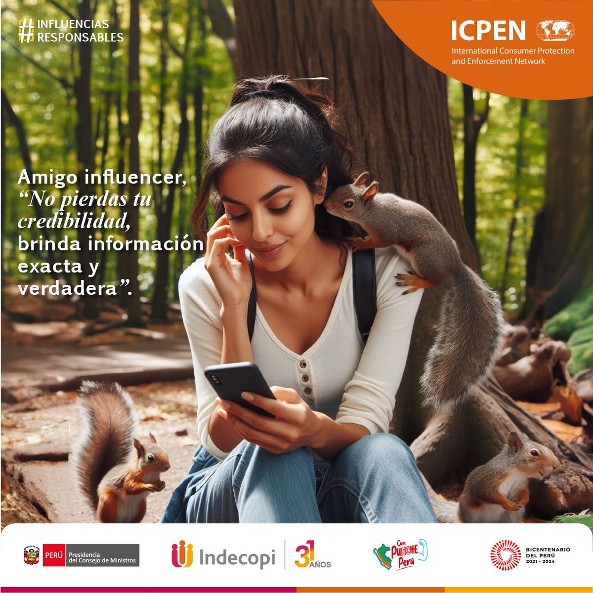 #InfluenciasResponsables 📱🗣️ | Si eres #influencer, la credibilidad debe ser el eje de todas tus publicaciones.
✅ Descarga la Guía de Publicidad para Influencers ➡️ tinyurl.com/yck6bxat
#ProtecciónAlConsumidor #ICPEN #FPM2024