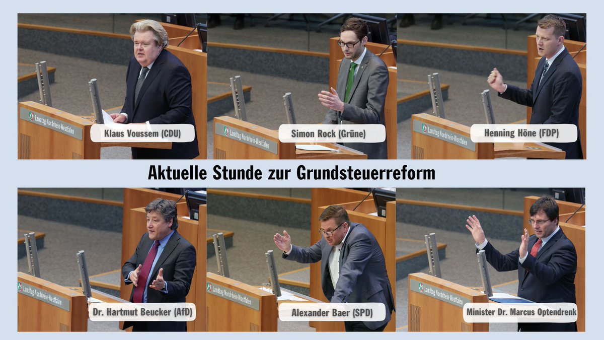 Die #Grundsteuerreform - gestern war sie Thema einer #AktuelleStunde. Dabei ging es um die Sorge vor einer Schieflage zulasten von Wohneigentum und Konsequenzen für Eigentümer/-innen. Die wichtigsten Argumente der Debatte: landtag.nrw.de/home/aktuelles…