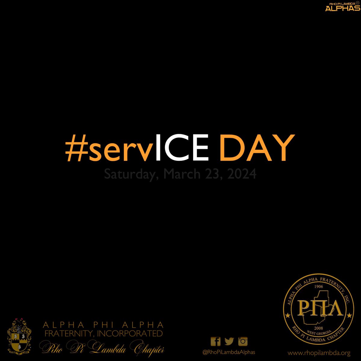 RPL1906's tweet photo. ™️ServiceAndAdvocacy 🤜🏾🤛🏿
#FratFlashbackFridays 

HAPPENING TOMORROW!
All are invited to join us Saturday, March 23 2024, for #servICE DAY with the Rho Pi Lambda Alphas!

Follow the profile link for all details.

https://t.co/tRPGwq1npx https://t.co/Hv0ZvwIh91