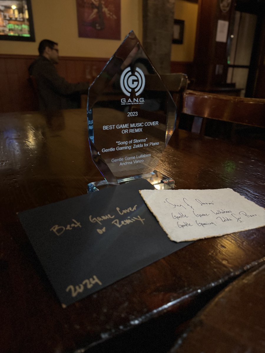 We are honored to have received the @audiogang award for Best Game Cover or Remix at #GDC2024, for the beautiful arrangement of 'Song of Storms' by @andrea__vanzo. Thank you to everyone who voted!