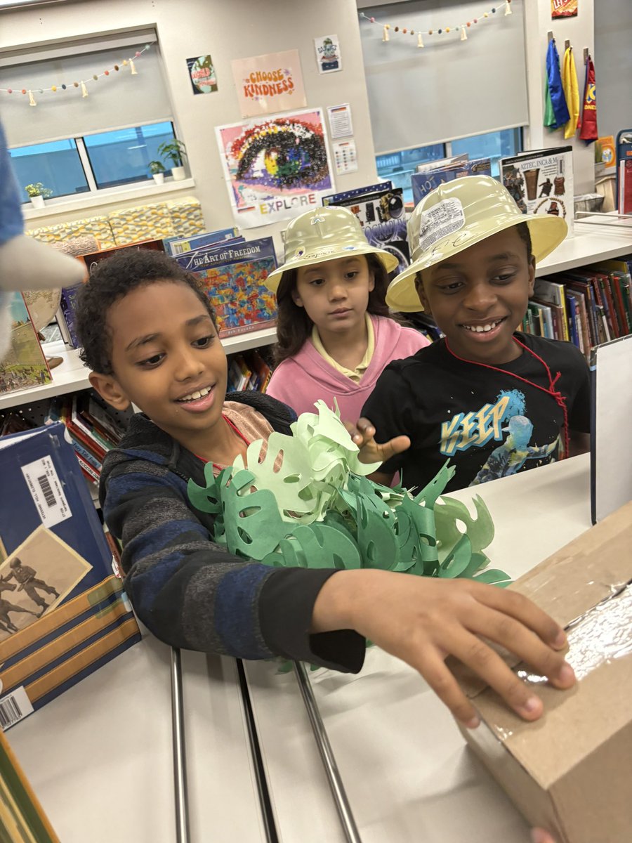 mrs_lemons21's tweet photo. This week we used passage questions, riddles, and clues to find our  first escaped dinosaur ! We found this cutie in the library with some cool dino prizes! https://t.co/029RAxtPAW