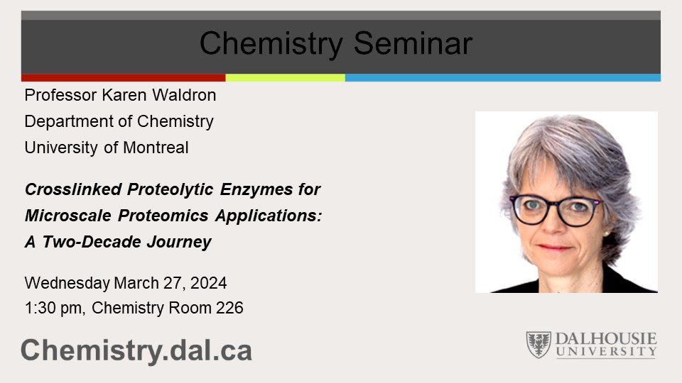 We welcome Prof. Karen Waldron from the University of Montreal as our upcoming seminar speaker.