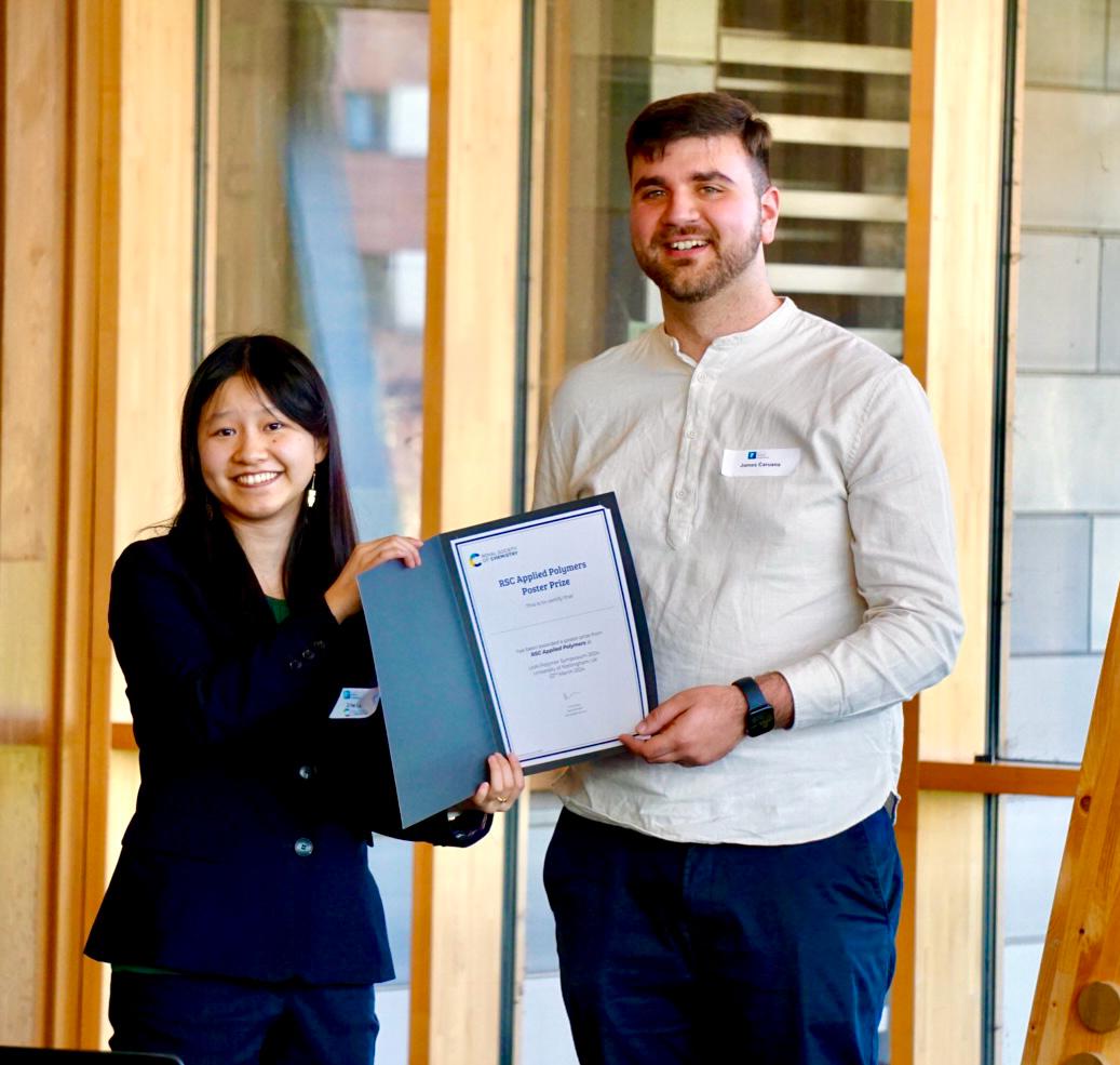 Congrats to <a href="/caruana_james/">James Wilford 🇲🇹</a> for winning the best poster prize today at the 5th UoN Polymer Symposium kindly sponsored by <a href="/RSCApplied/">RSC Applied journals</a>