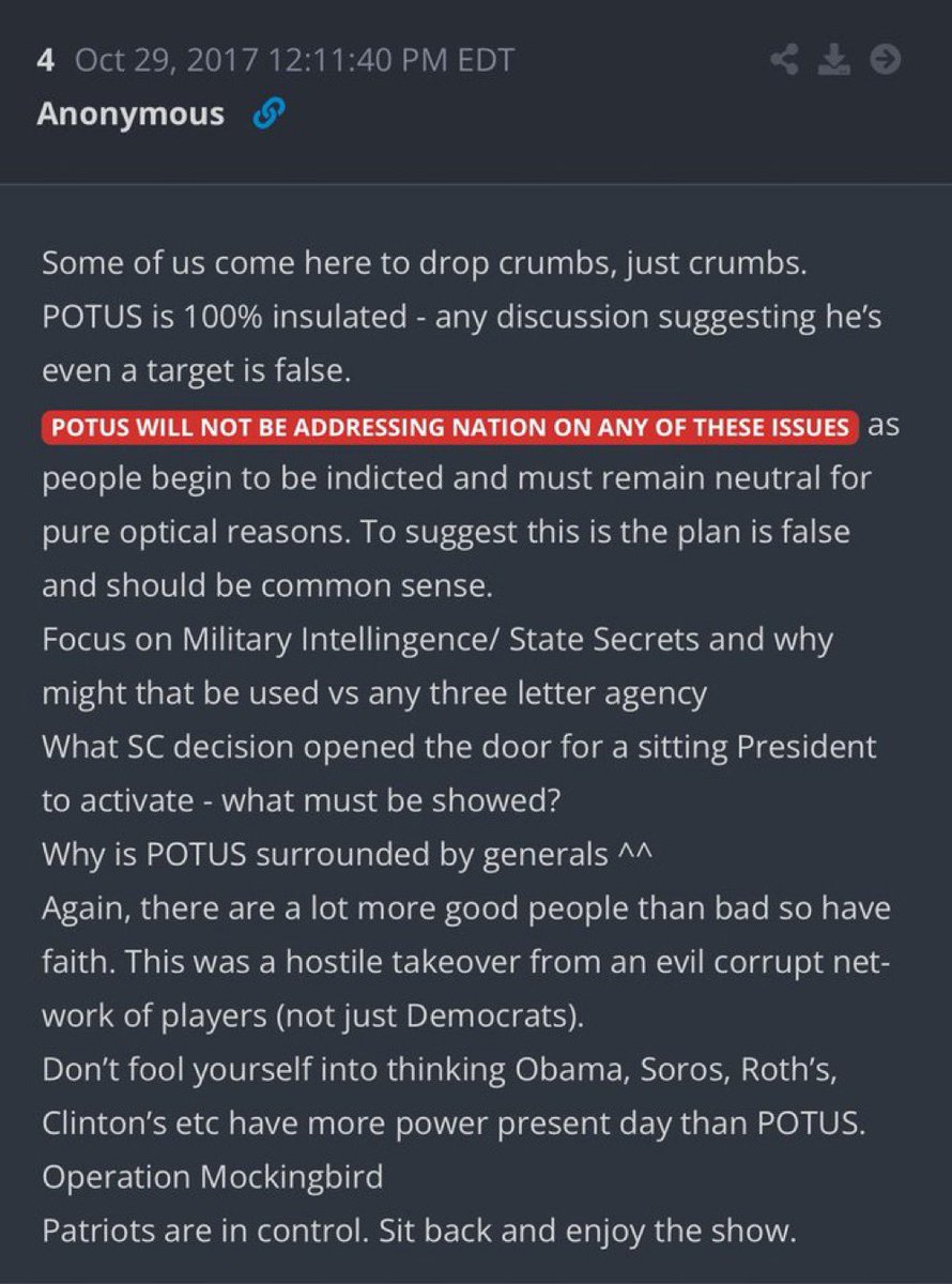 Many Trump supporters and anons are understandably just confused and hesitant to speak about it because Trump/Flynn (seemingly) “stand with Israel' (despite the MANY comms suggesting otherwise that nothing is what it seems.) Many others are silent about it because of Zi0nist