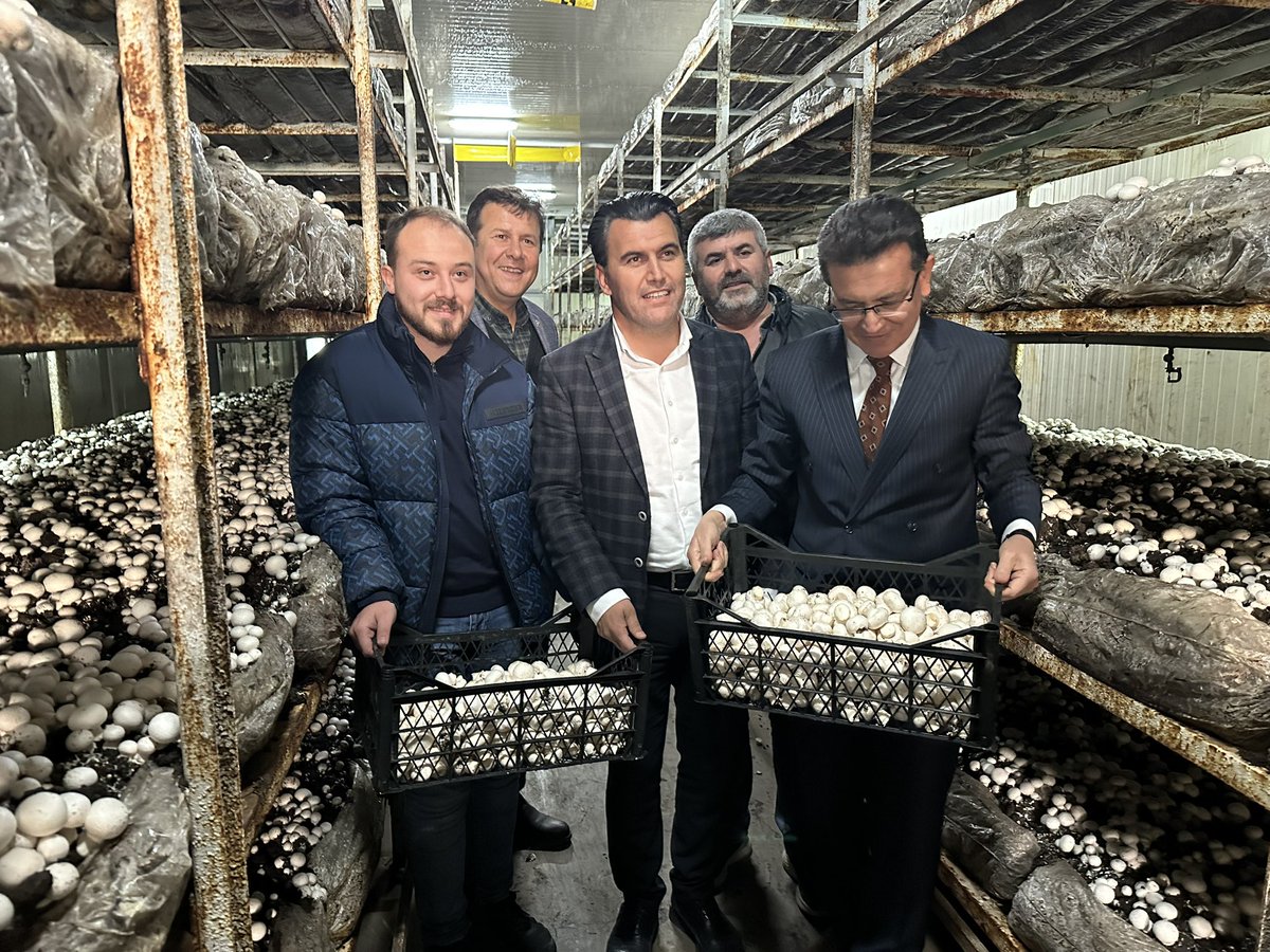atayuslu's tweet photo. Berfu Mantar üretim tesislerini ziyaret…

Korkuteli mantar üretiminin başkentidir..

Üreticilerimizle buluştuk, 
 Korkuteli Müstakbel Belediye Başkanımız  Sadık Önal ve İlçe Başkanımız Osman Nuri Gök ile beraber mantar üretimi ve pazarlaması üzerine istişarelerde bulunduk. 
#GüzelKorkuteli