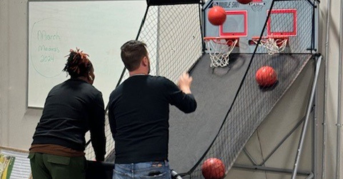 TouchNet's tweet image. It was the &quot;Dan and Dan Show&quot; during our annual Pop-A-Shot Tournament. Winning in Chattanooga was Daniel F. and pulling off a 3-pete in Lenexa was Dan W.

We had a great showing from all of our competitors, and an awesome lunch party!

#TeamTouchNet