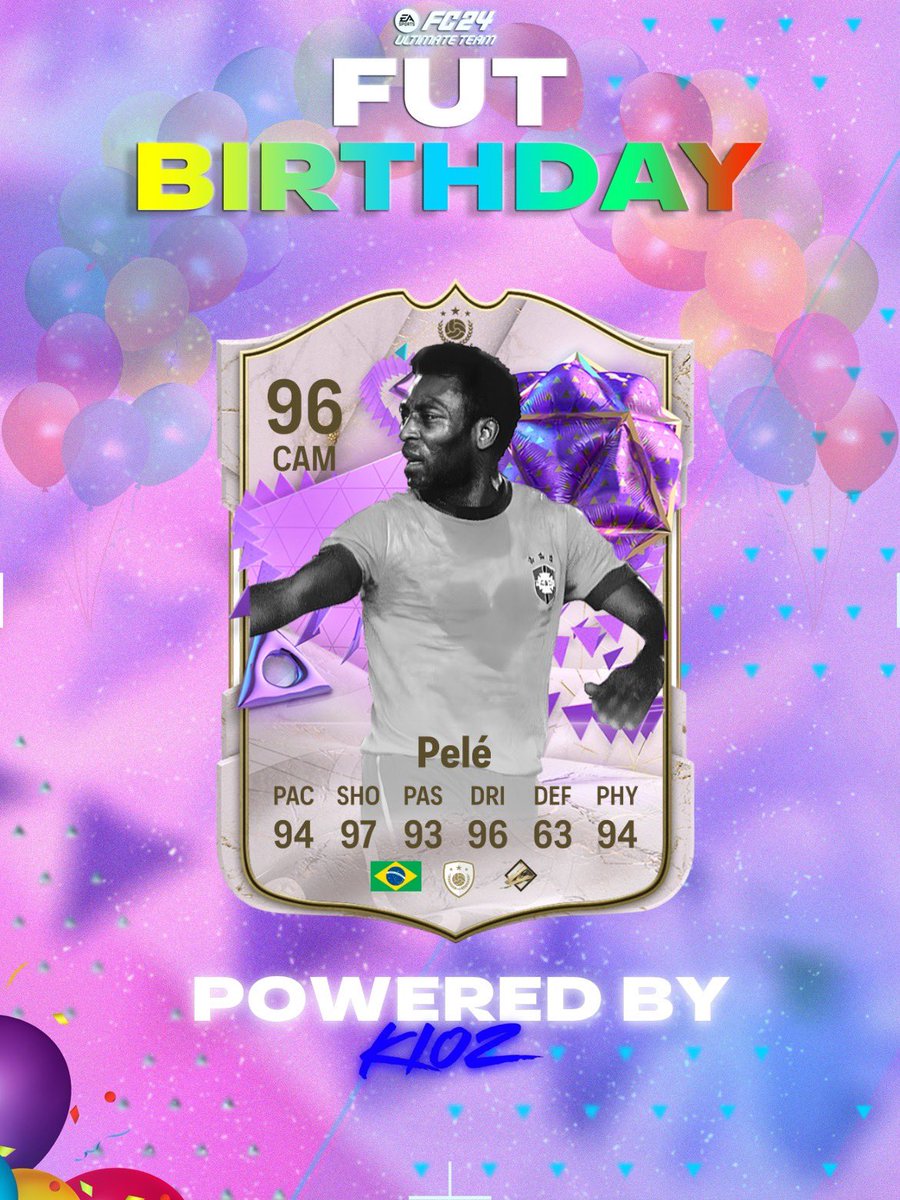 KZTradingg's tweet photo. This Card 🤯
Pelé Is Leaked To Come At Content 🇧🇷
FUT Birthday Team 2 Is Looking Good 🔥
#FC24 #eafc https://t.co/3PZugXqjPc