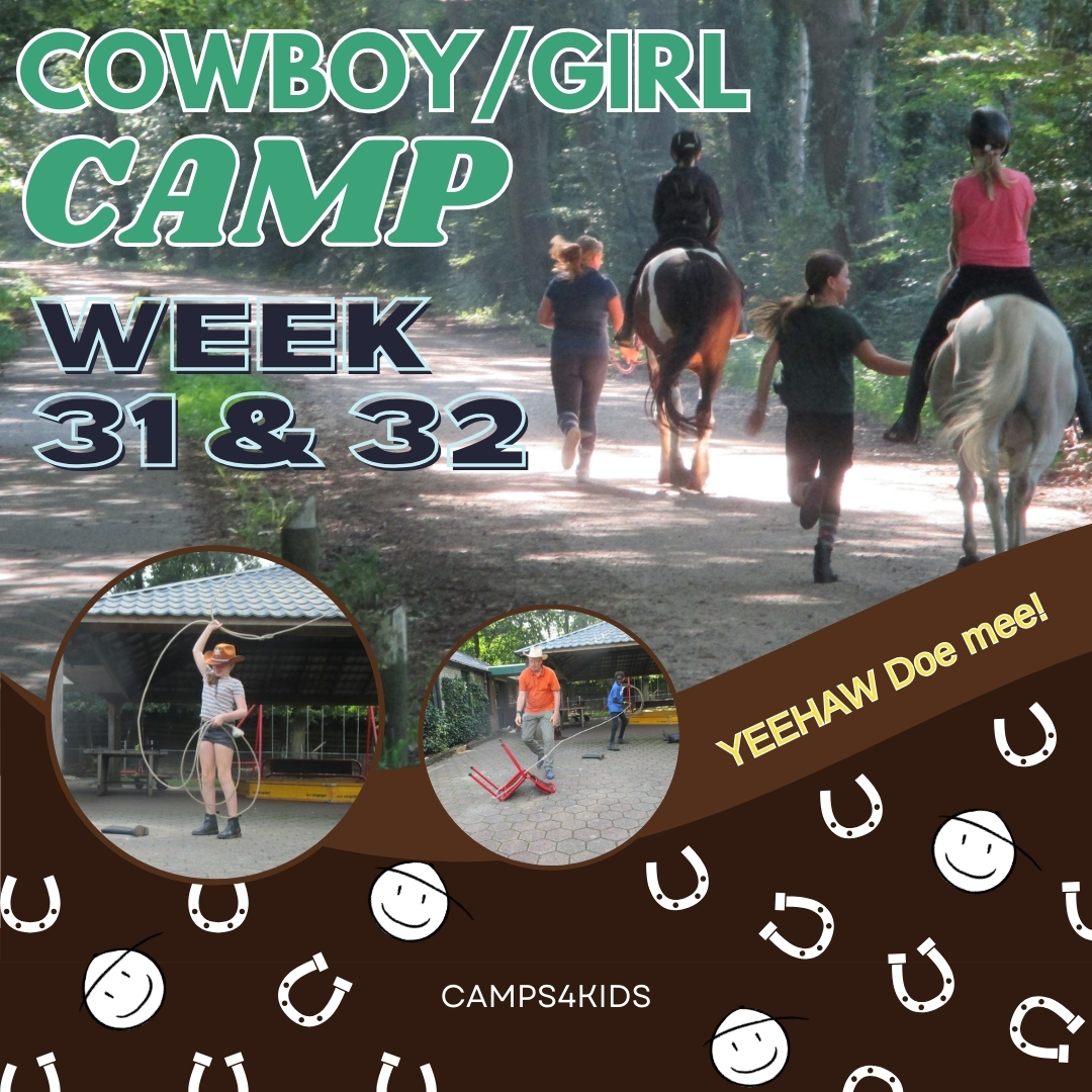 Zadel op voor avontuur! Doe mee aan ons Cowboy/Cowgirl Camp voor een wilde westen ervaring als geen ander. Yeehaw! 🤠🌵 #kinderen #kampen #Jezus