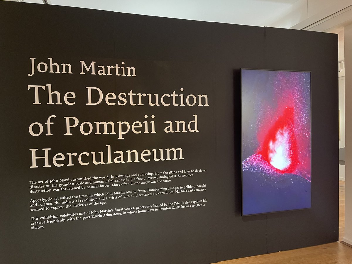 John Martin ‘Destruction of Pompeii and Herculaneum’ on display @SomersetMuseum on loan from @Tate Part of the ongoing commitment by @SWHeritageTrust to bring great art to Somerset.