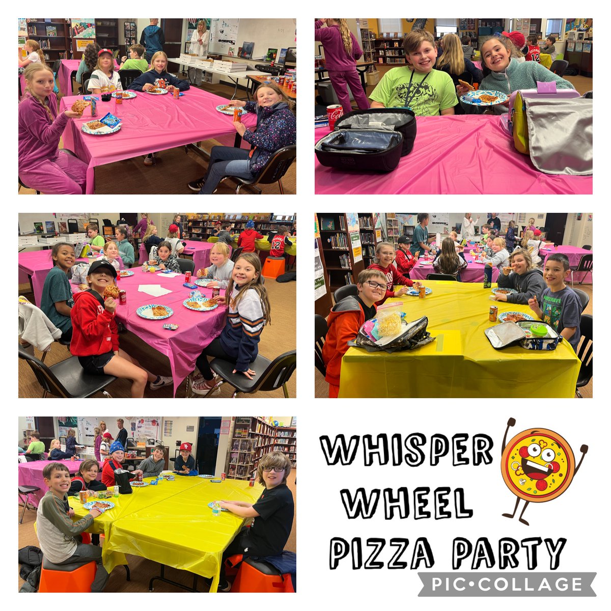 My students were randomly chosen for the Whisper Wheel Pizza Party for 3rd quarter 🥳🍕 Special thanks to Mr. Bryant and Mrs. Ramsey for recognizing our students 🧡🚀💙