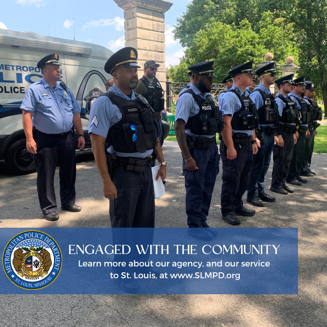 From holding community roll calls to attending neighborhood events throughout our city, community engagement is at the heart of our service to St. Louis!