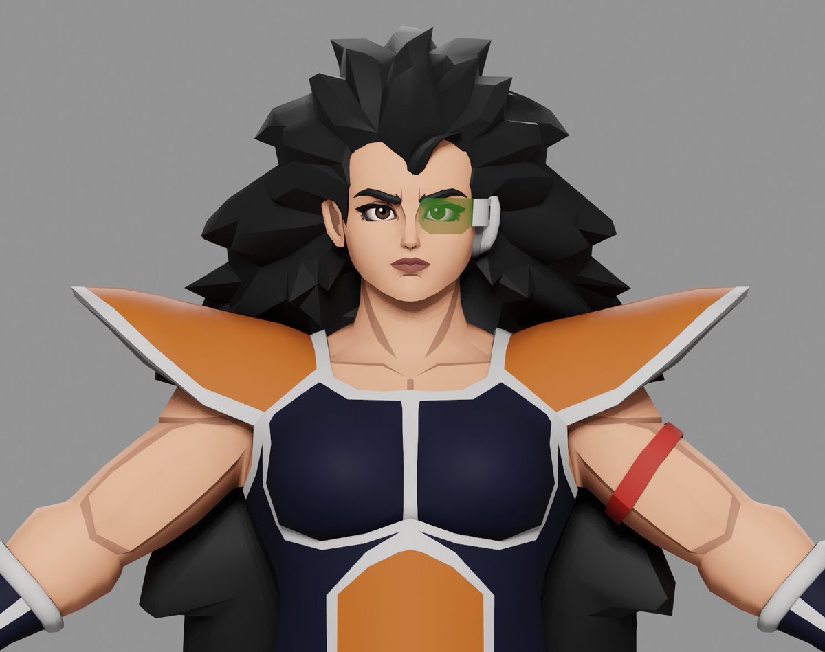 Working on a new chracter, this time is a female version of Raditz! # ...