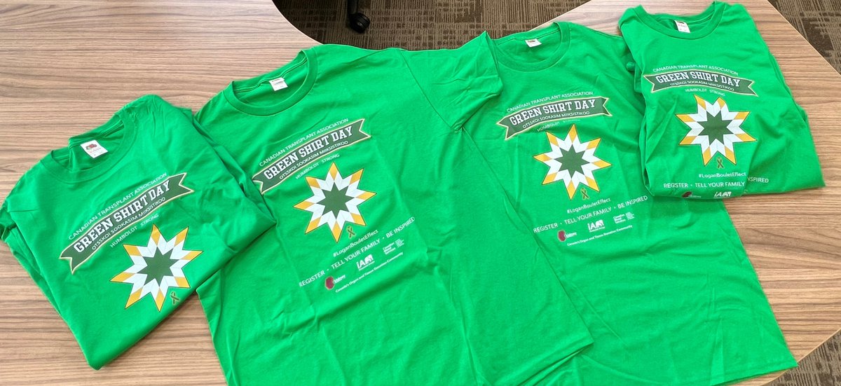 Our new @GreenShirtDay shirts have arrived! If you'd like to get yours for April 7th, order here. greenshirtday2024.ourproshop.ca #LoganBouletEffect #Register #TellYourFamily #BeInspired