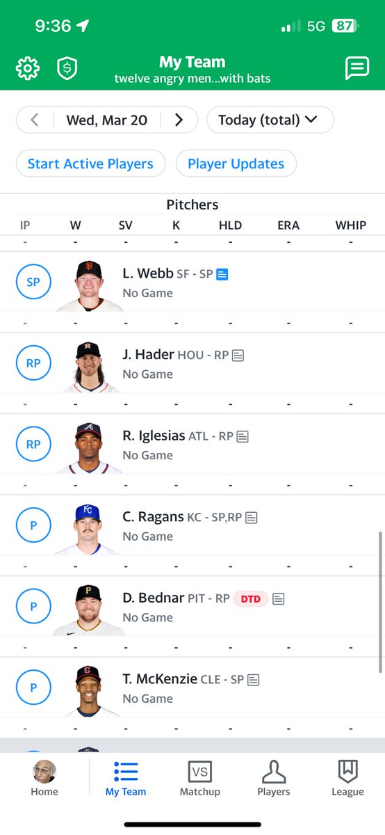 ADrewAlessandro's tweet photo. @Andrew_FBB 12 team, 4th slot. Kept Carroll, Harris, Holliday, Gunnar. https://t.co/uWyRbdN01o